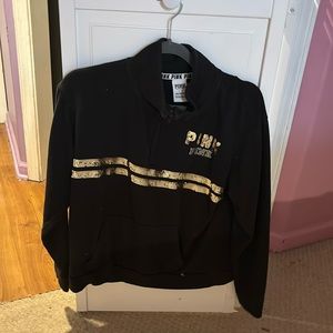 Victoria secret pink black sweatshirt